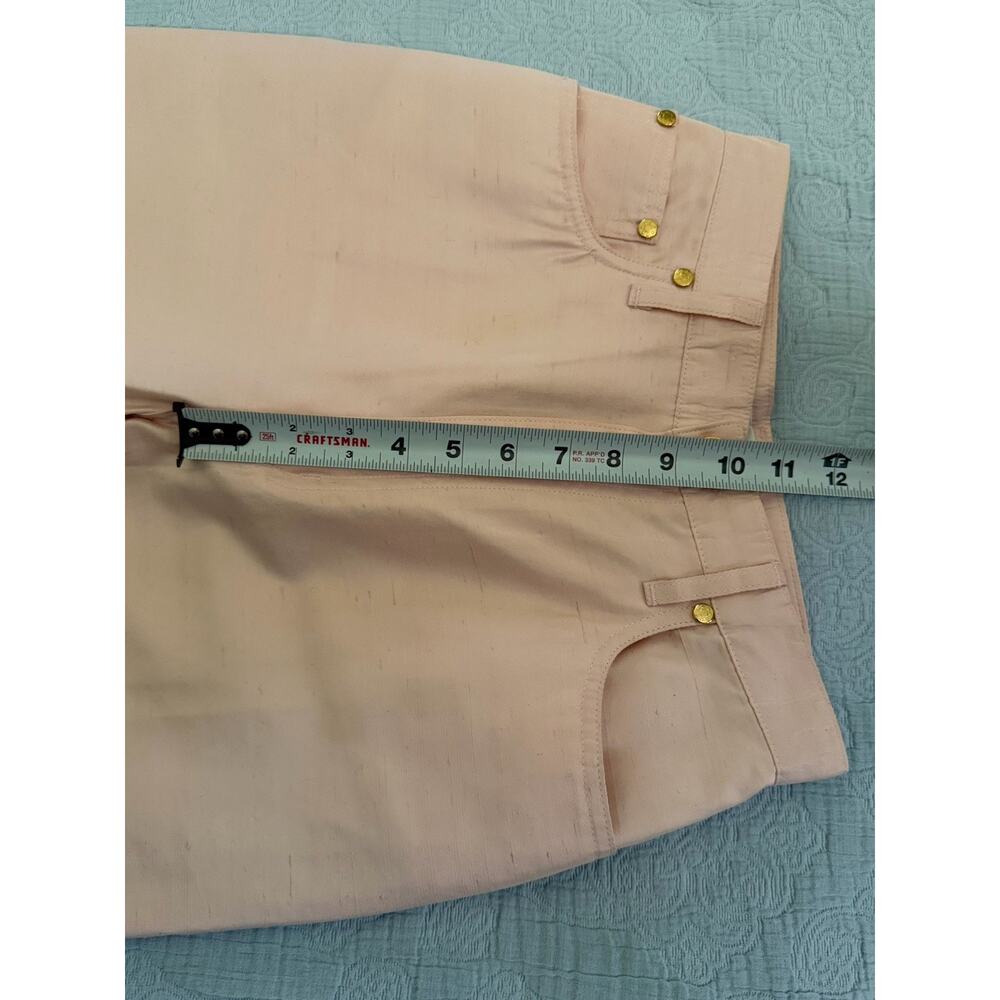 Vintage 90s Christian Dior Baby Pink Silk Tapered Pants High Waist Sz 36 READ - Picture 6 of 7